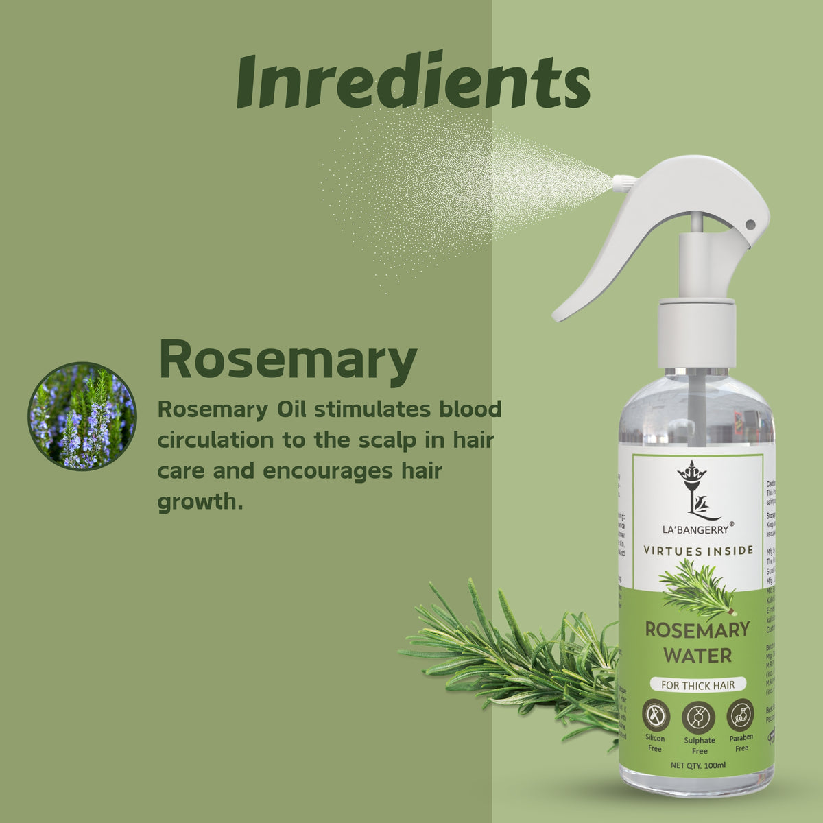 Ingredients of Rosemary Water 
