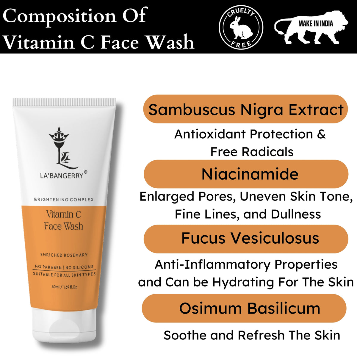 composition of vitamin c face wash