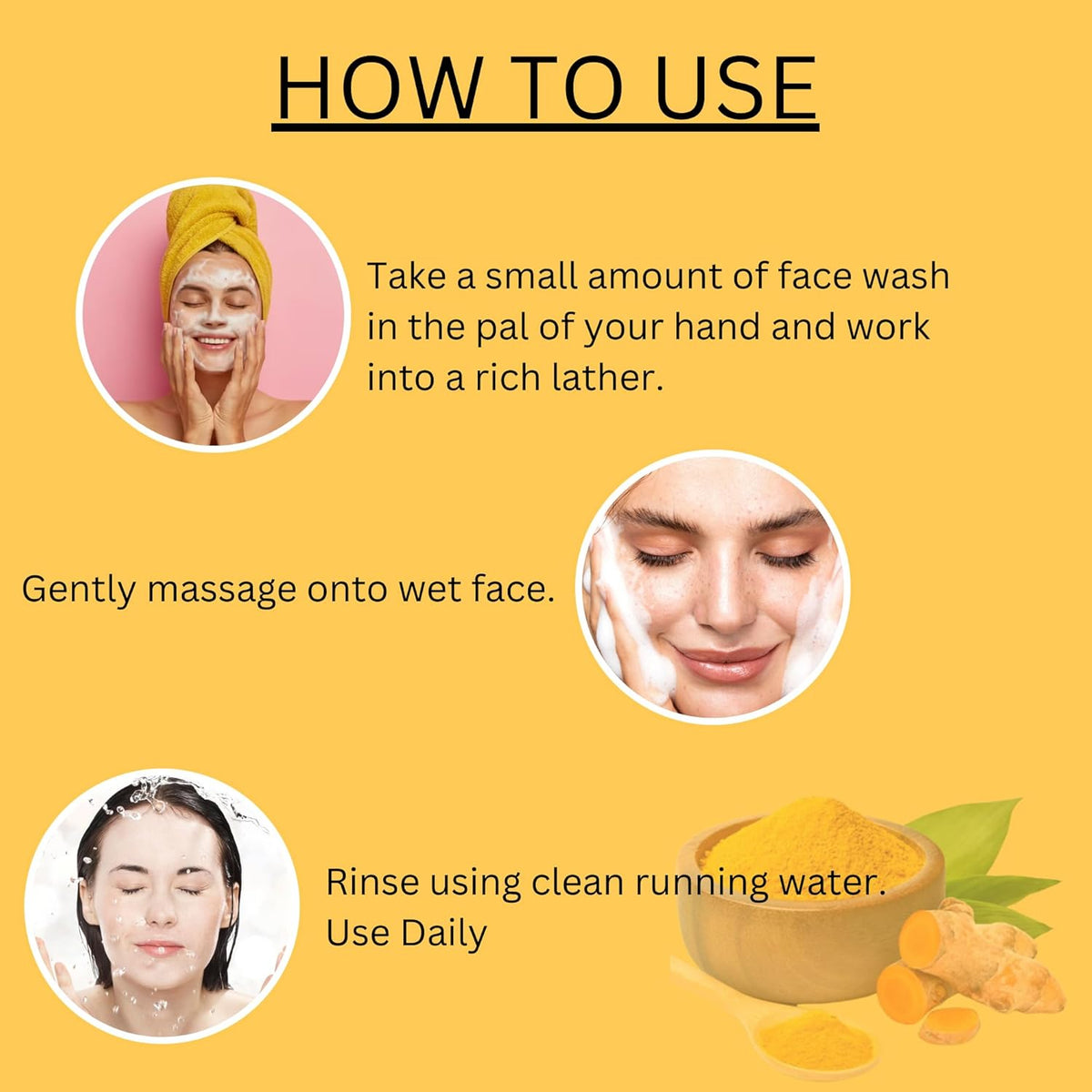 Ubtan Foaming Face Wash With Tumeric & Saffron - La'bangerry