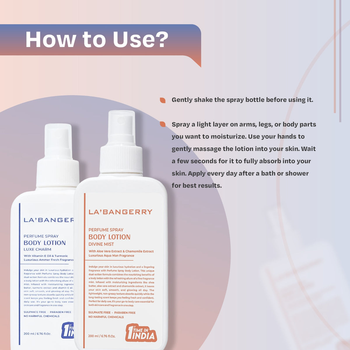 How to Use Perfume Spray Body Lotion